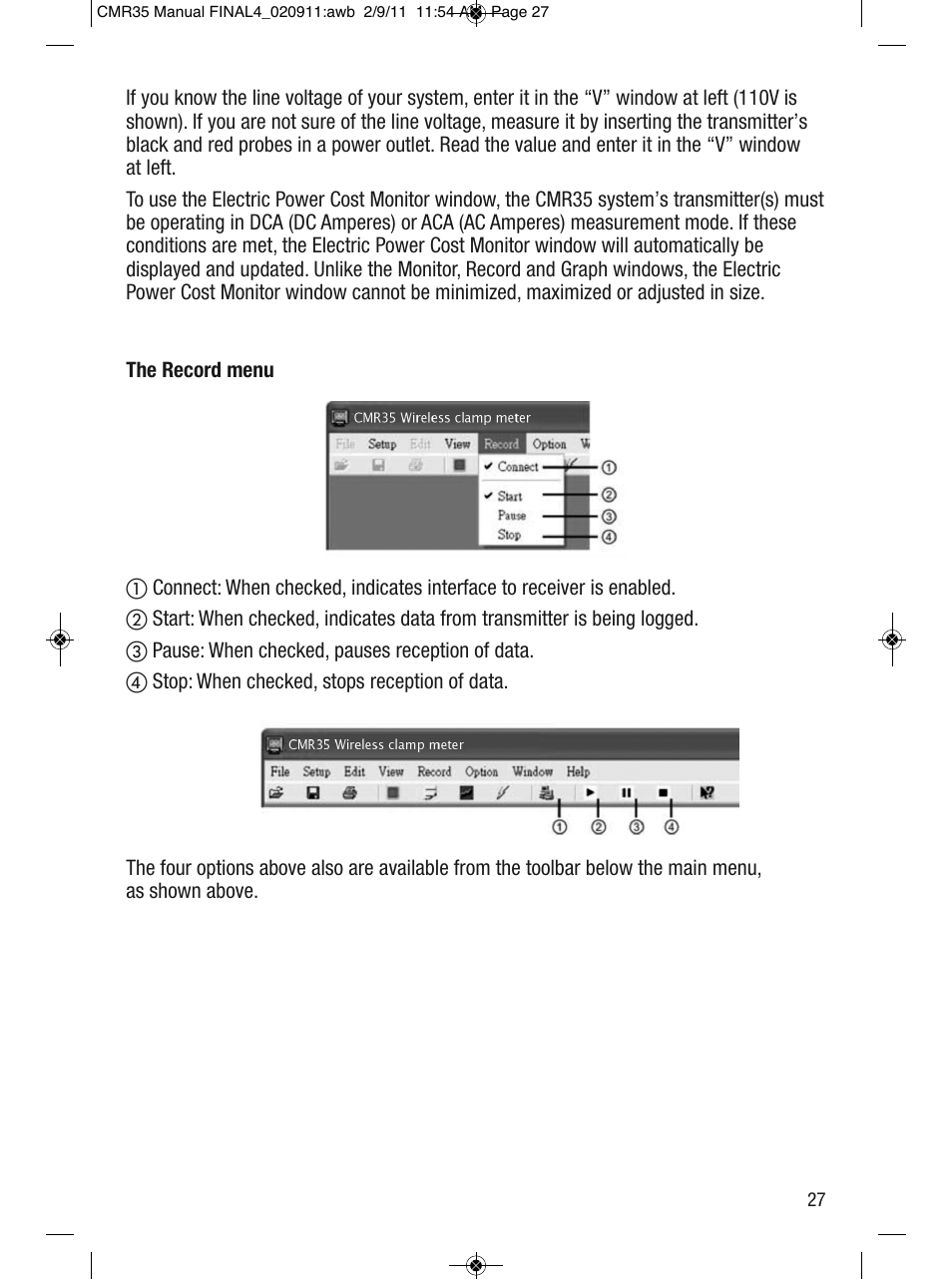 General Tools and Instruments CMR35 User Manual | Page 27 / 36