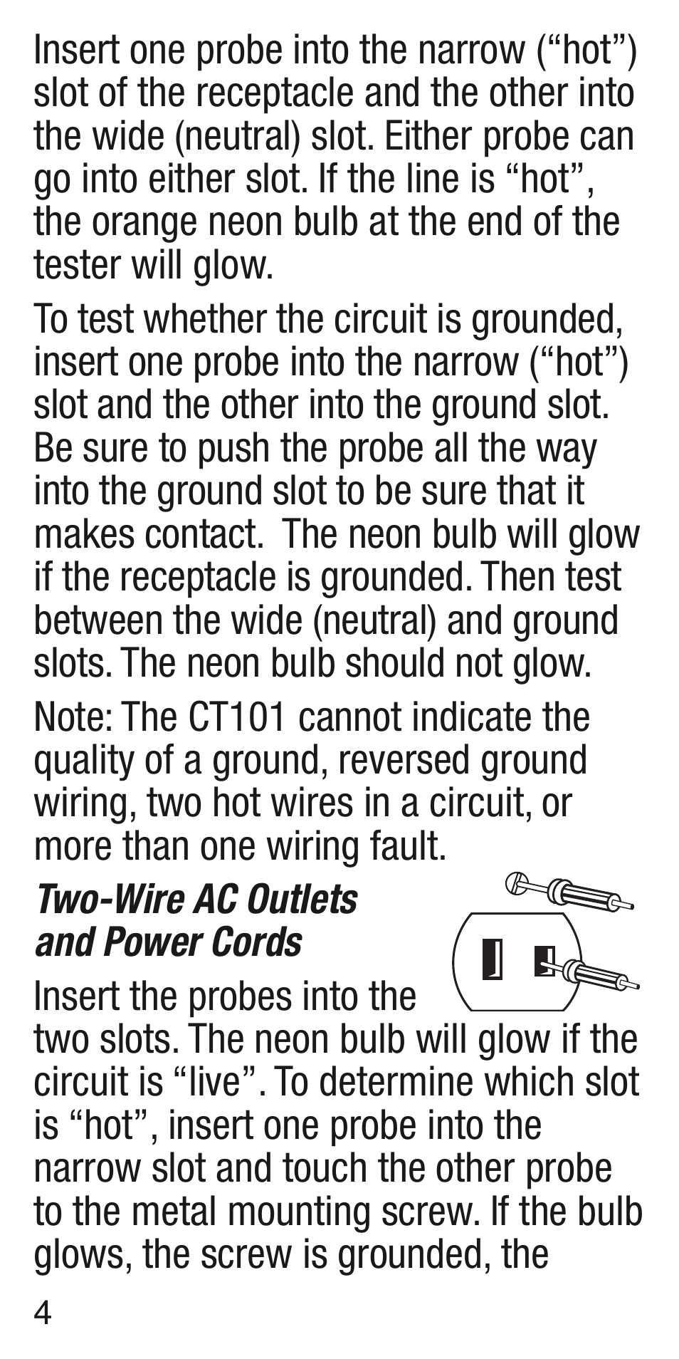 General Tools and Instruments CT101 User Manual | Page 4 / 8