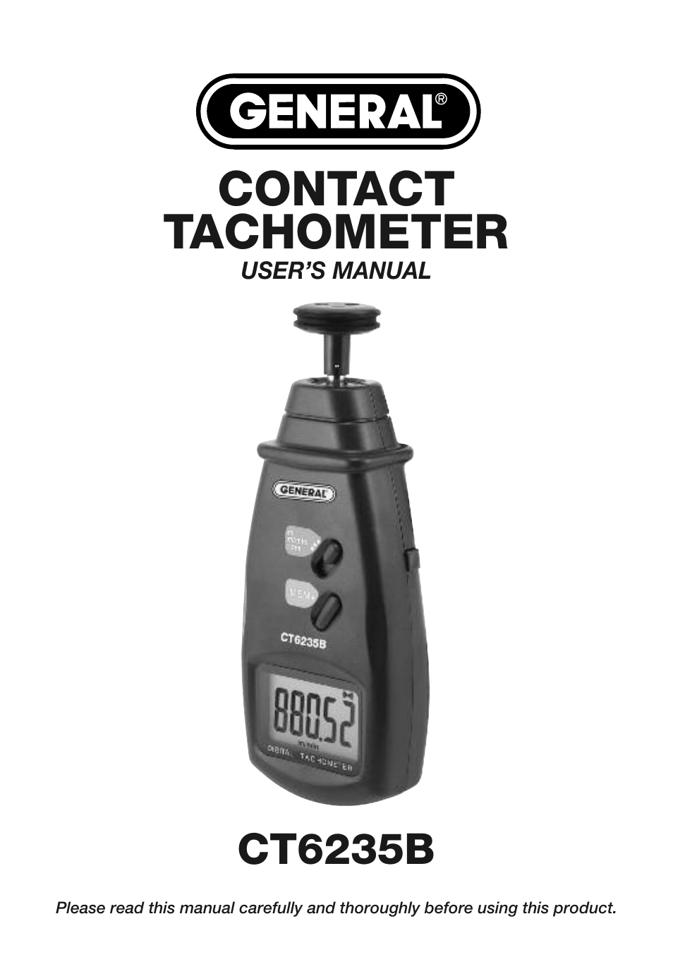 General Tools and Instruments CT6235B User Manual | 16 pages