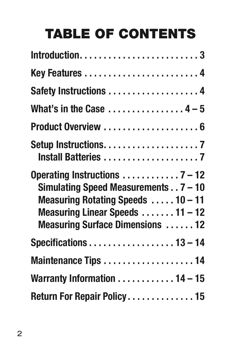 General Tools and Instruments CT6235B User Manual | Page 2 / 16