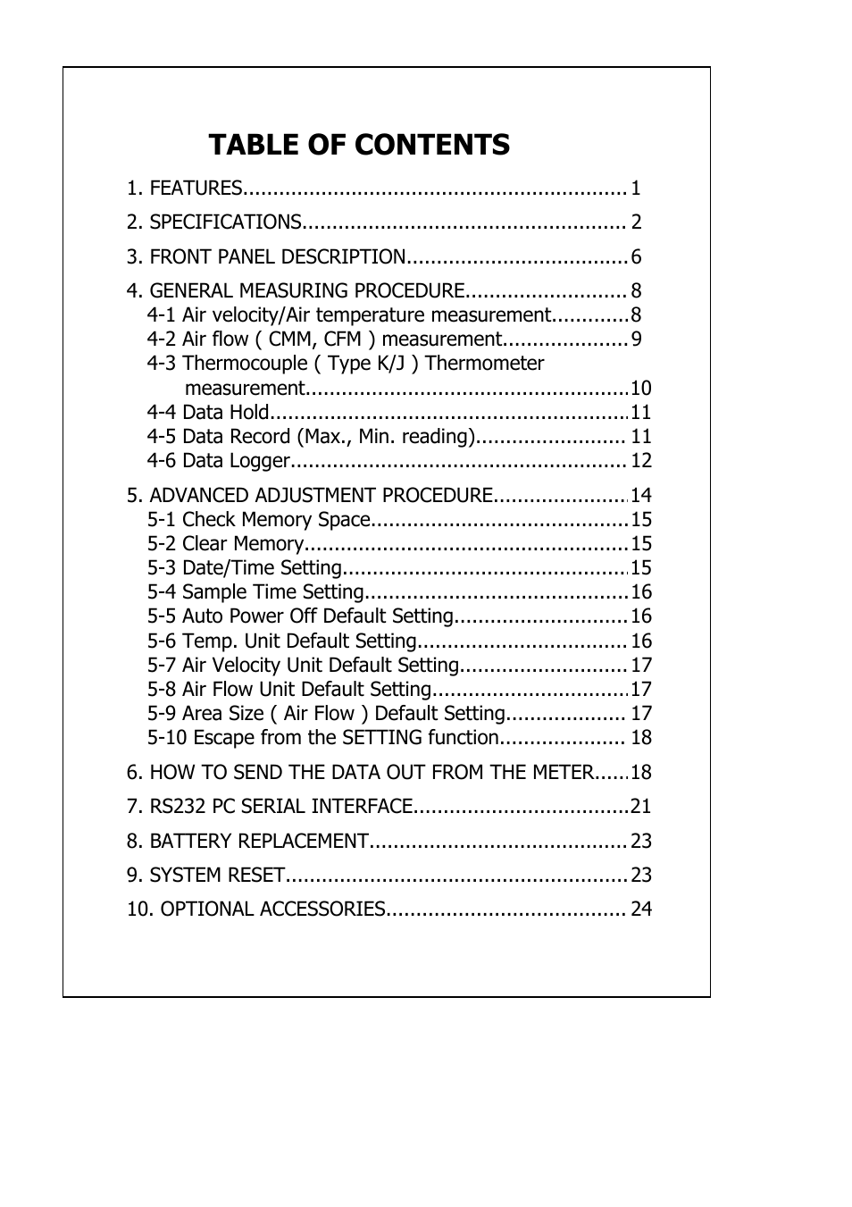 General Tools and Instruments DAF2005MDL User Manual | Page 2 / 27