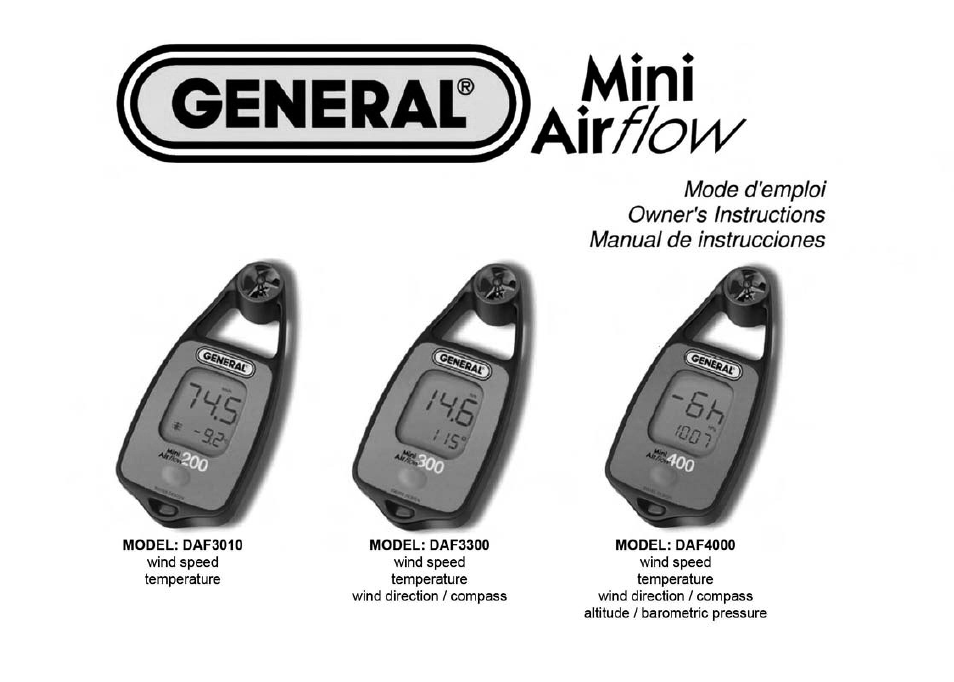 General Tools and Instruments DAF4000 User Manual | 40 pages