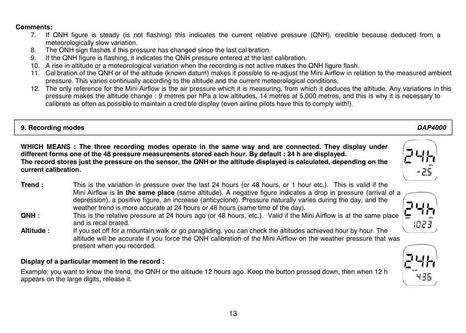 General Tools and Instruments DAF4000 User Manual | Page 13 / 40