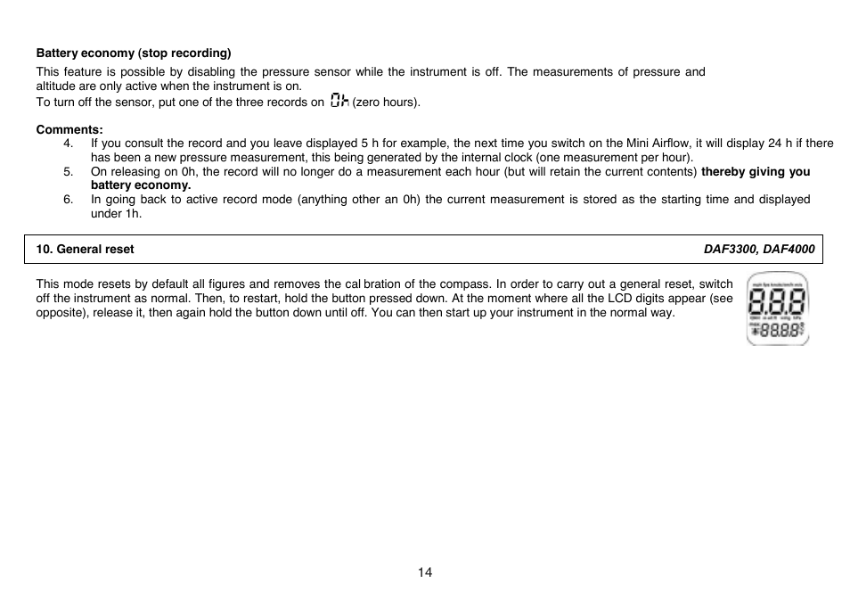 General Tools and Instruments DAF4000 User Manual | Page 14 / 40