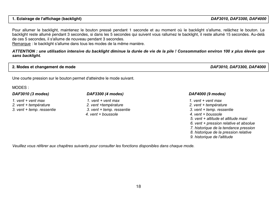 General Tools and Instruments DAF4000 User Manual | Page 18 / 40