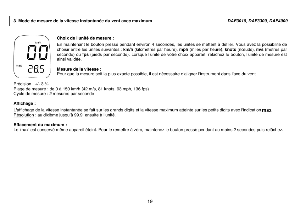 General Tools and Instruments DAF4000 User Manual | Page 19 / 40