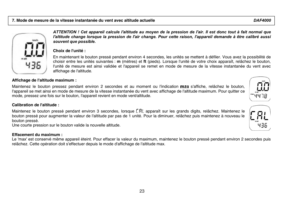 General Tools and Instruments DAF4000 User Manual | Page 23 / 40