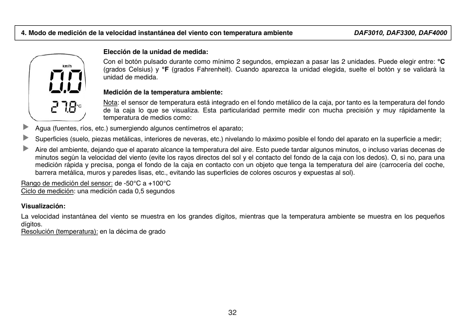 General Tools and Instruments DAF4000 User Manual | Page 32 / 40