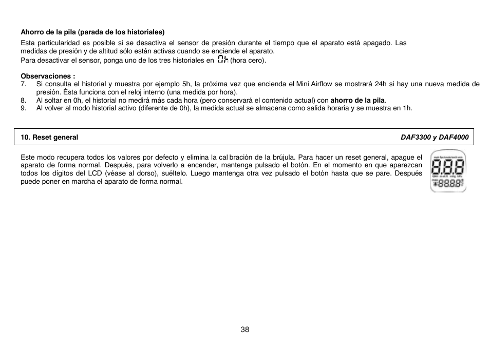 General Tools and Instruments DAF4000 User Manual | Page 38 / 40