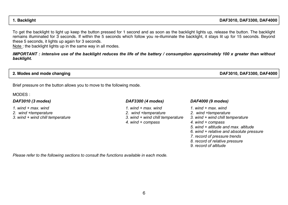 General Tools and Instruments DAF4000 User Manual | Page 6 / 40