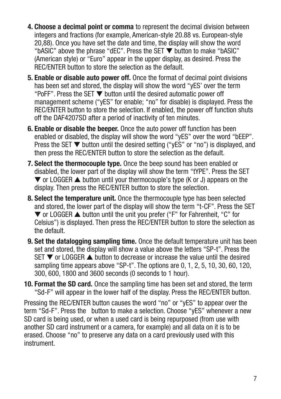 General Tools and Instruments DAF4207SD User Manual | Page 7 / 16