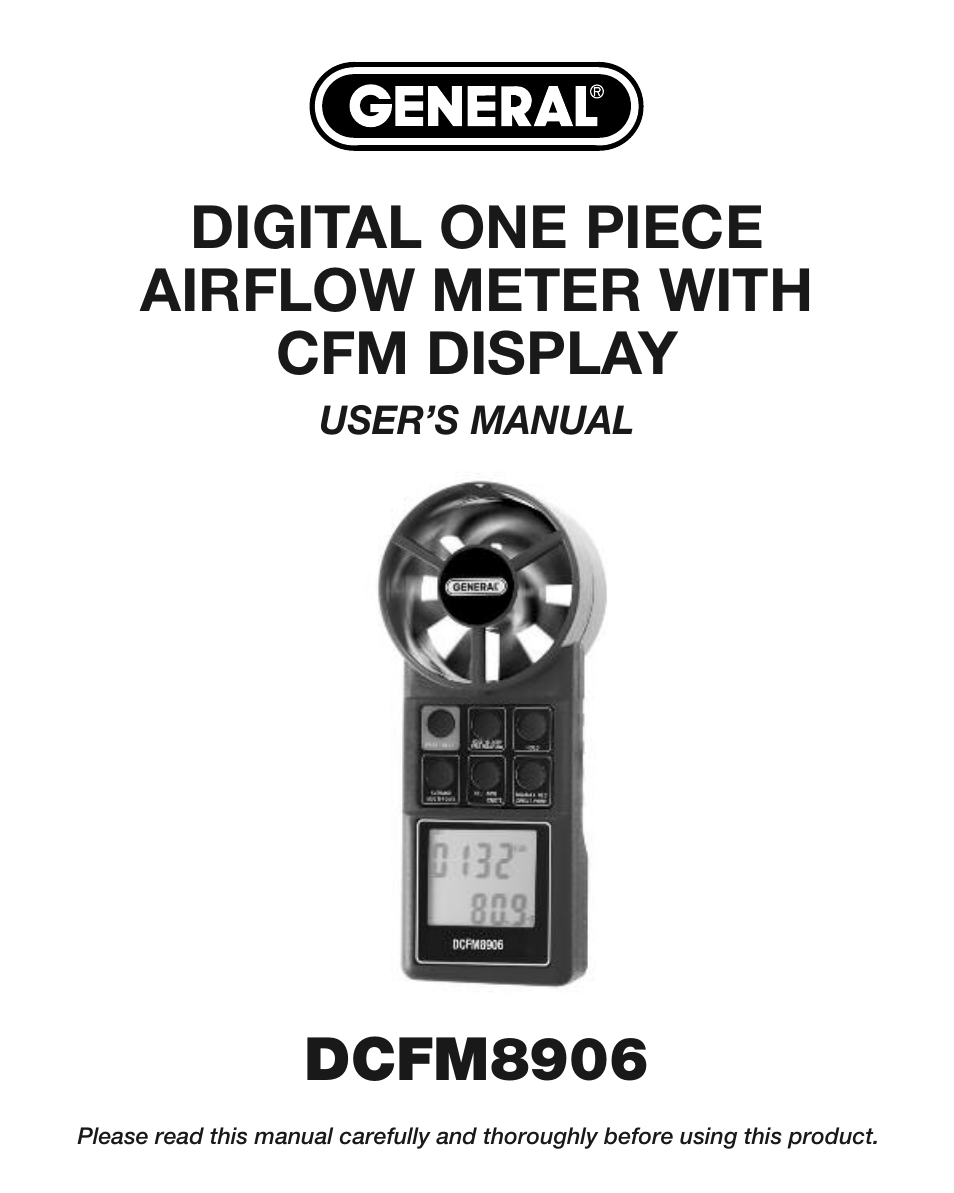 General Tools and Instruments DCFM8906 v.1 User Manual | 28 pages
