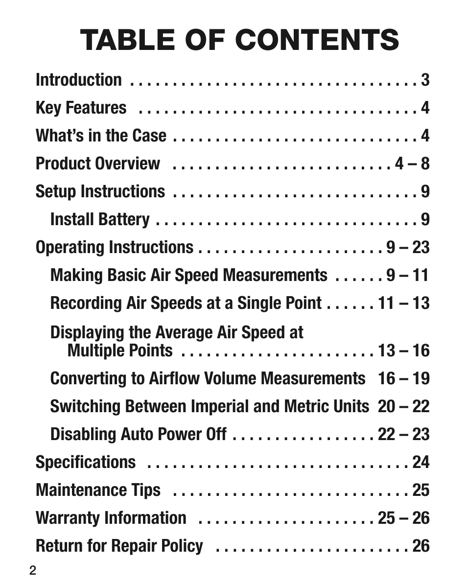 General Tools and Instruments DCFM8906 v.1 User Manual | Page 2 / 28