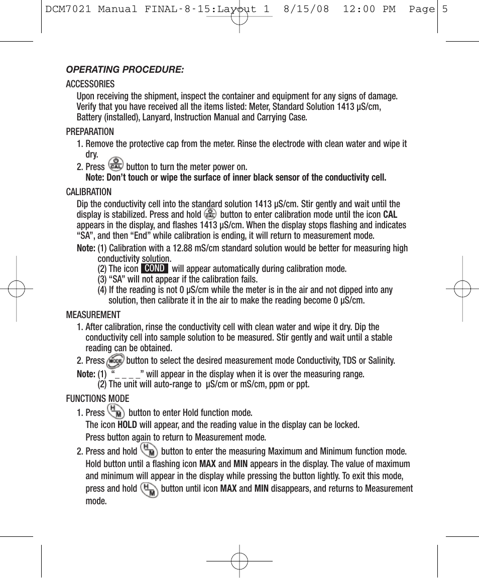 General Tools and Instruments DCM7021 User Manual | Page 5 / 8