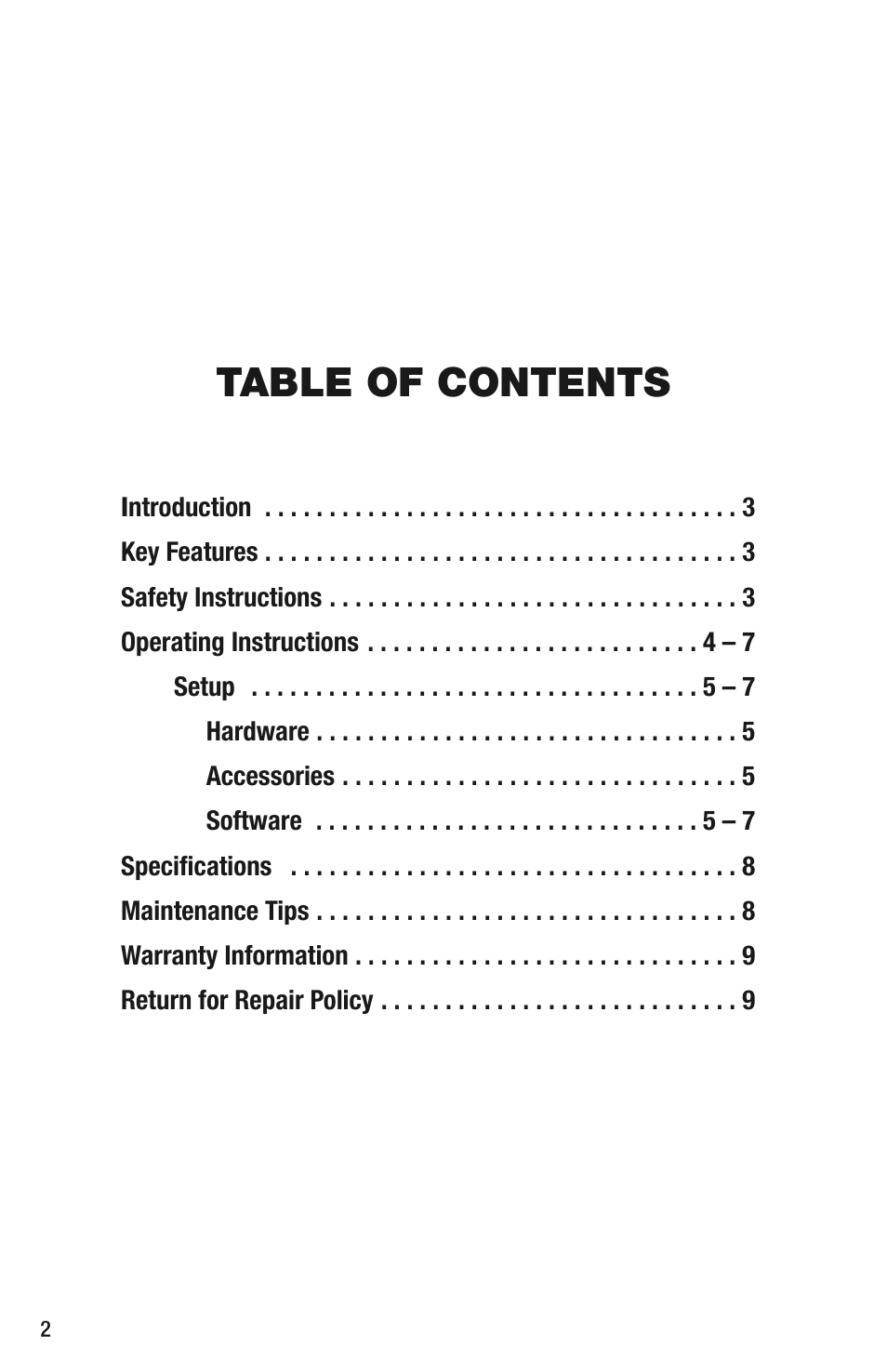 General Tools and Instruments DCS050 User Manual | Page 2 / 12