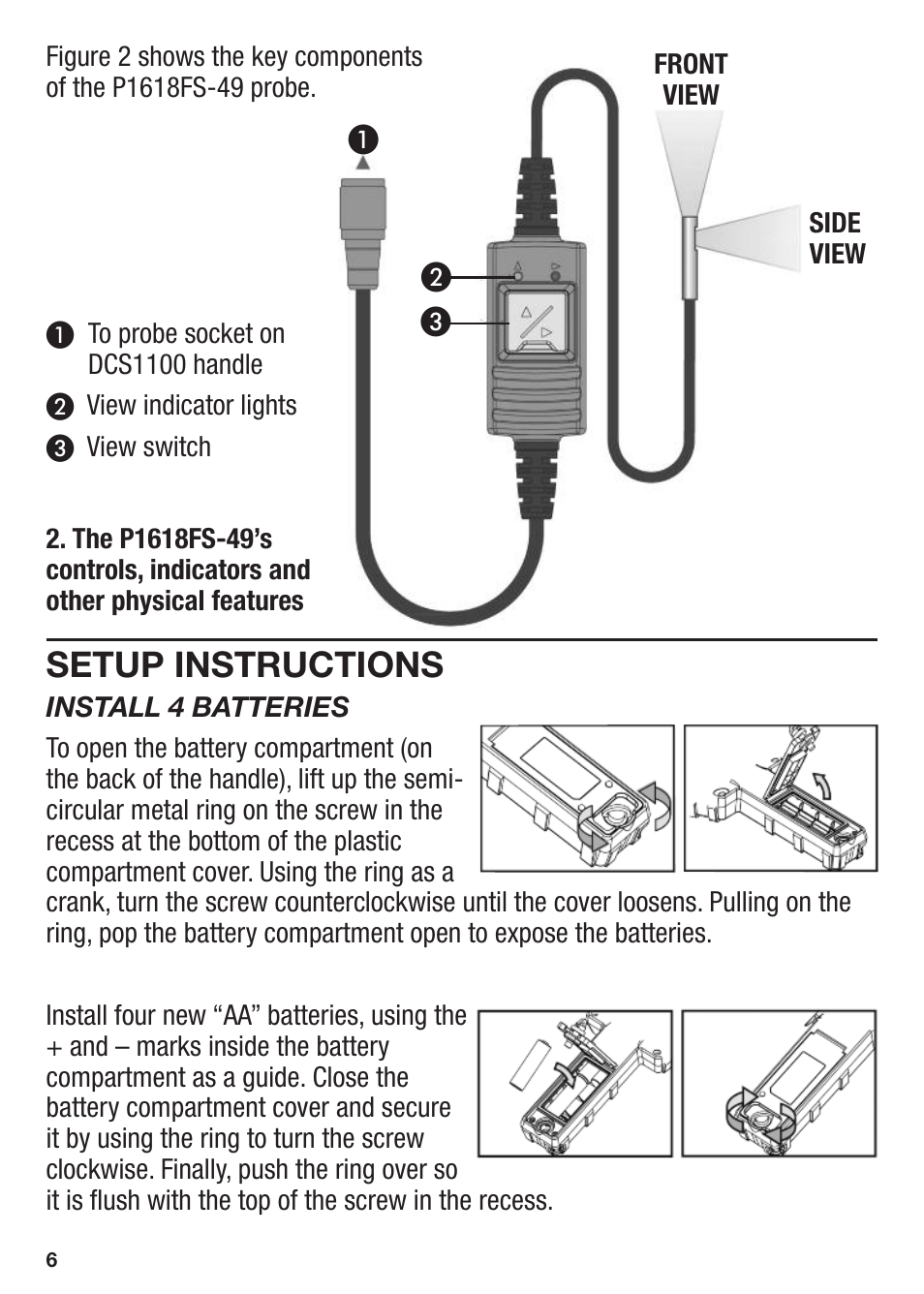 Setup instructions | General Tools and Instruments DCS1100 User Manual | Page 6 / 12