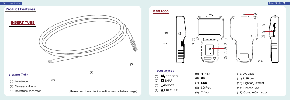 General Tools and Instruments DCS1500 User Manual | Page 2 / 11