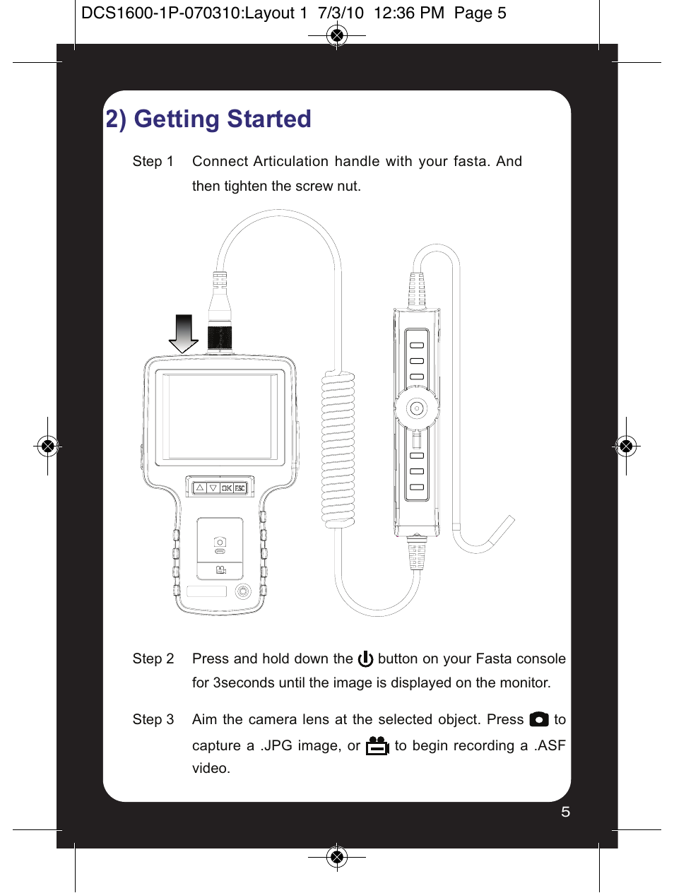 2) getting started | General Tools and Instruments DCS1600ART User Manual | Page 5 / 12