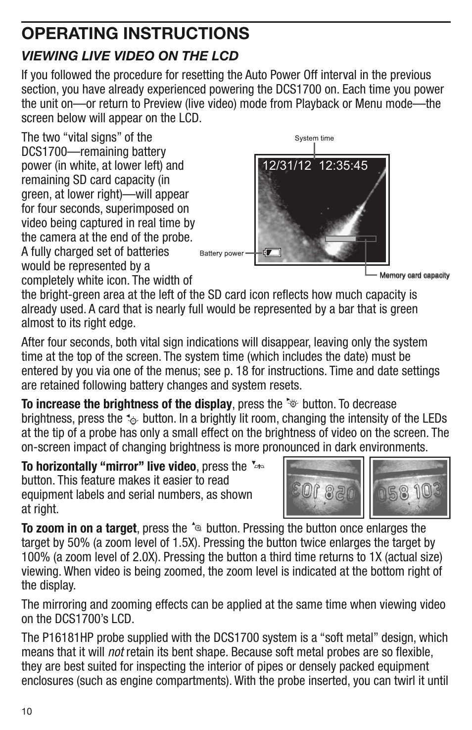 Operating instructions | General Tools and Instruments DCS1700 v.1 User Manual | Page 10 / 28