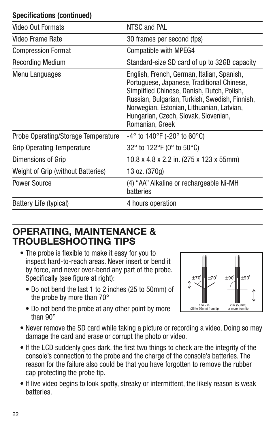 Operating, maintenance & troubleshooting tips | General Tools and Instruments DCS1700 v.1 User Manual | Page 22 / 28