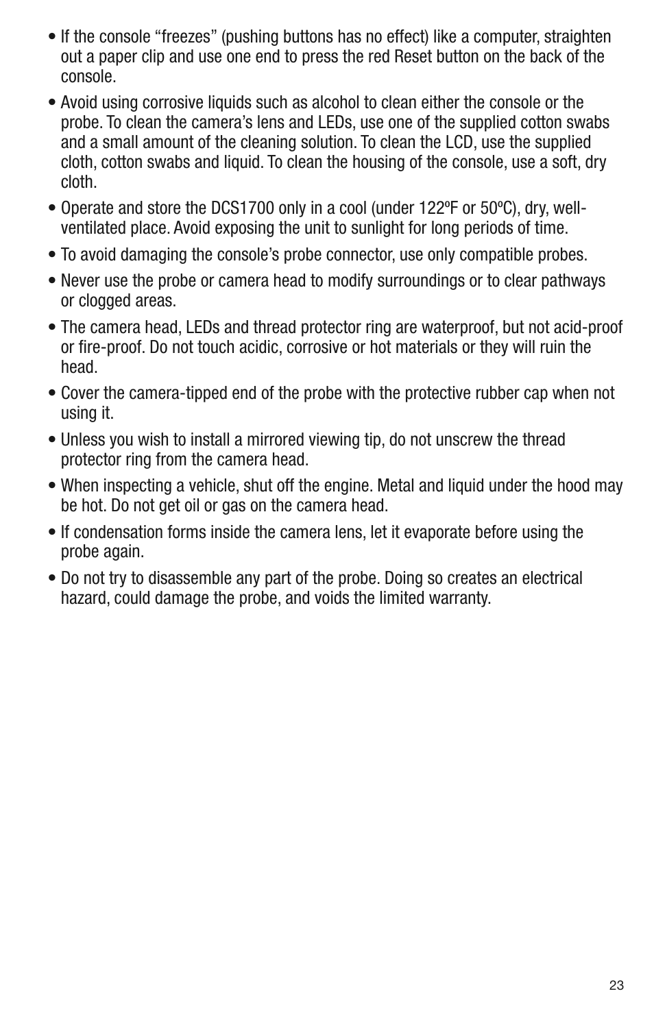 General Tools and Instruments DCS1700 v.1 User Manual | Page 23 / 28