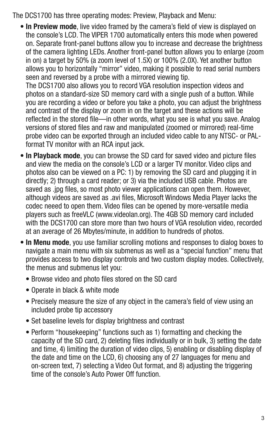 General Tools and Instruments DCS1700 v.1 User Manual | Page 3 / 28
