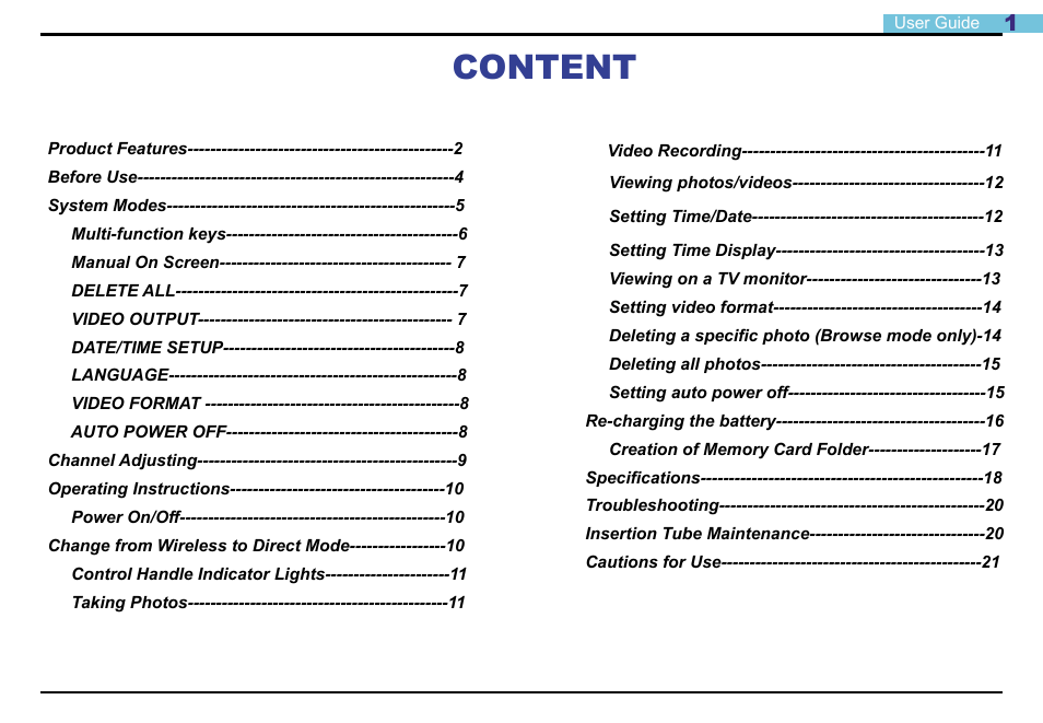 General Tools and Instruments DCS1800 User Manual | 13 pages