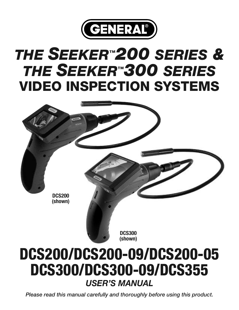 General Tools and Instruments DCS300/DCS300-09/DCS355 User Manual | 12 pages