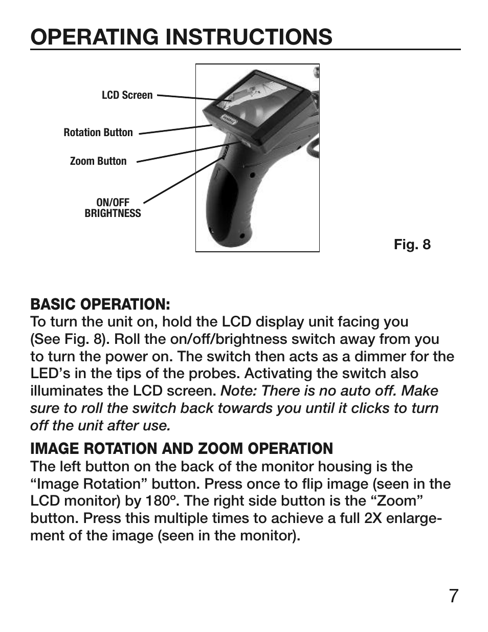 Operating instructions | General Tools and Instruments DCS300/DCS300-09/DCS355 User Manual | Page 7 / 12