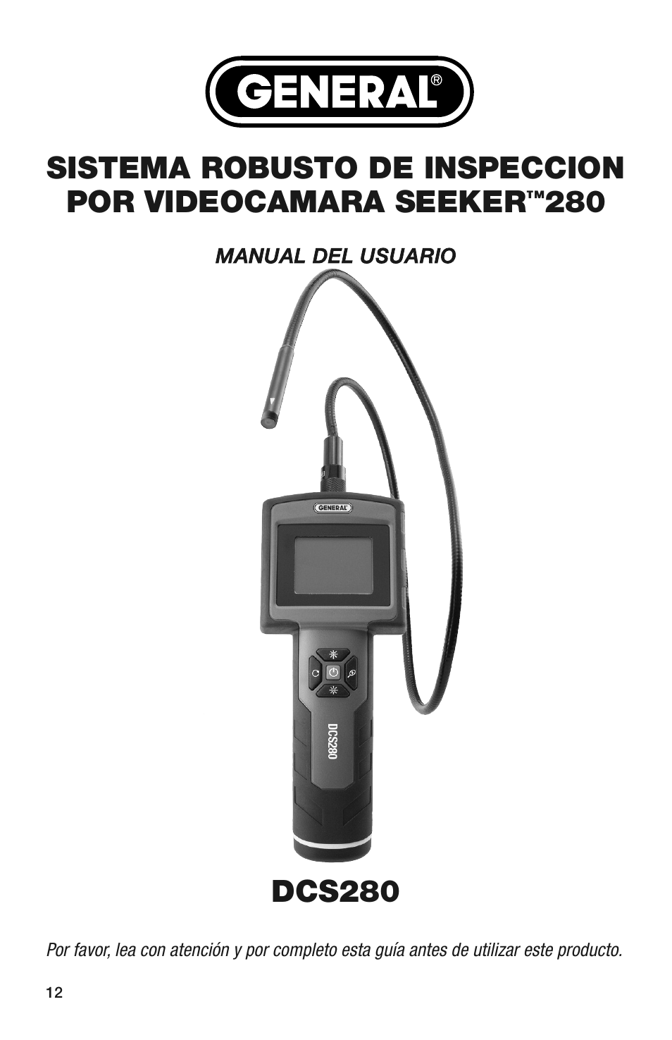 Dcs280 | General Tools and Instruments DCS280 User Manual | Page 12 / 36
