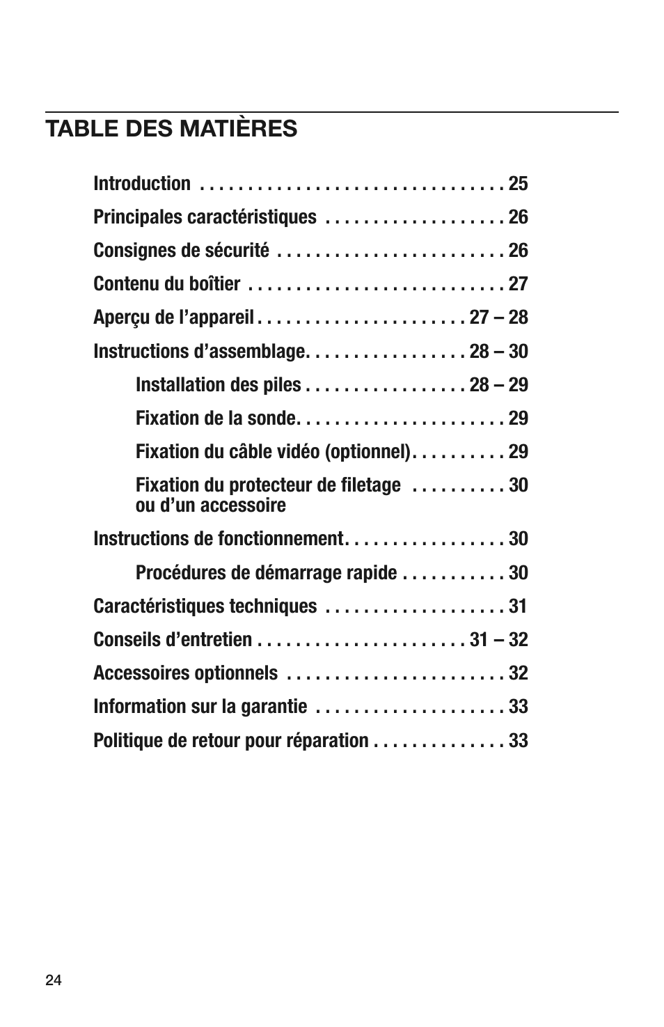 General Tools and Instruments DCS280 User Manual | Page 24 / 36