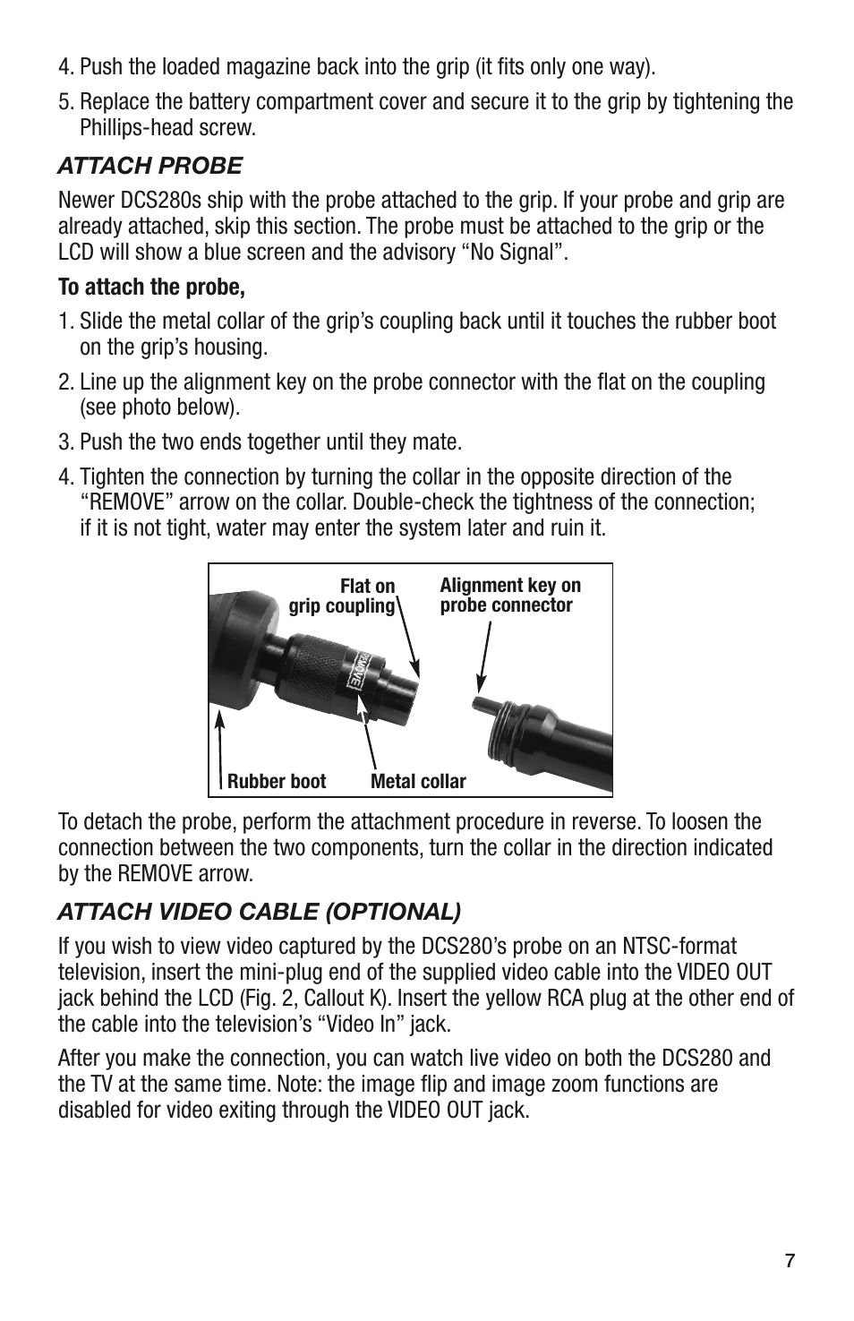 General Tools and Instruments DCS280 User Manual | Page 7 / 36