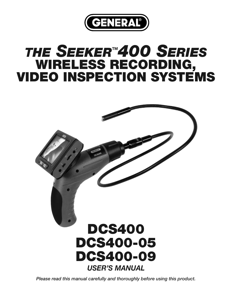 General Tools and Instruments DCS400/DCS400-05/DCS400-09 v.1 User Manual | 24 pages