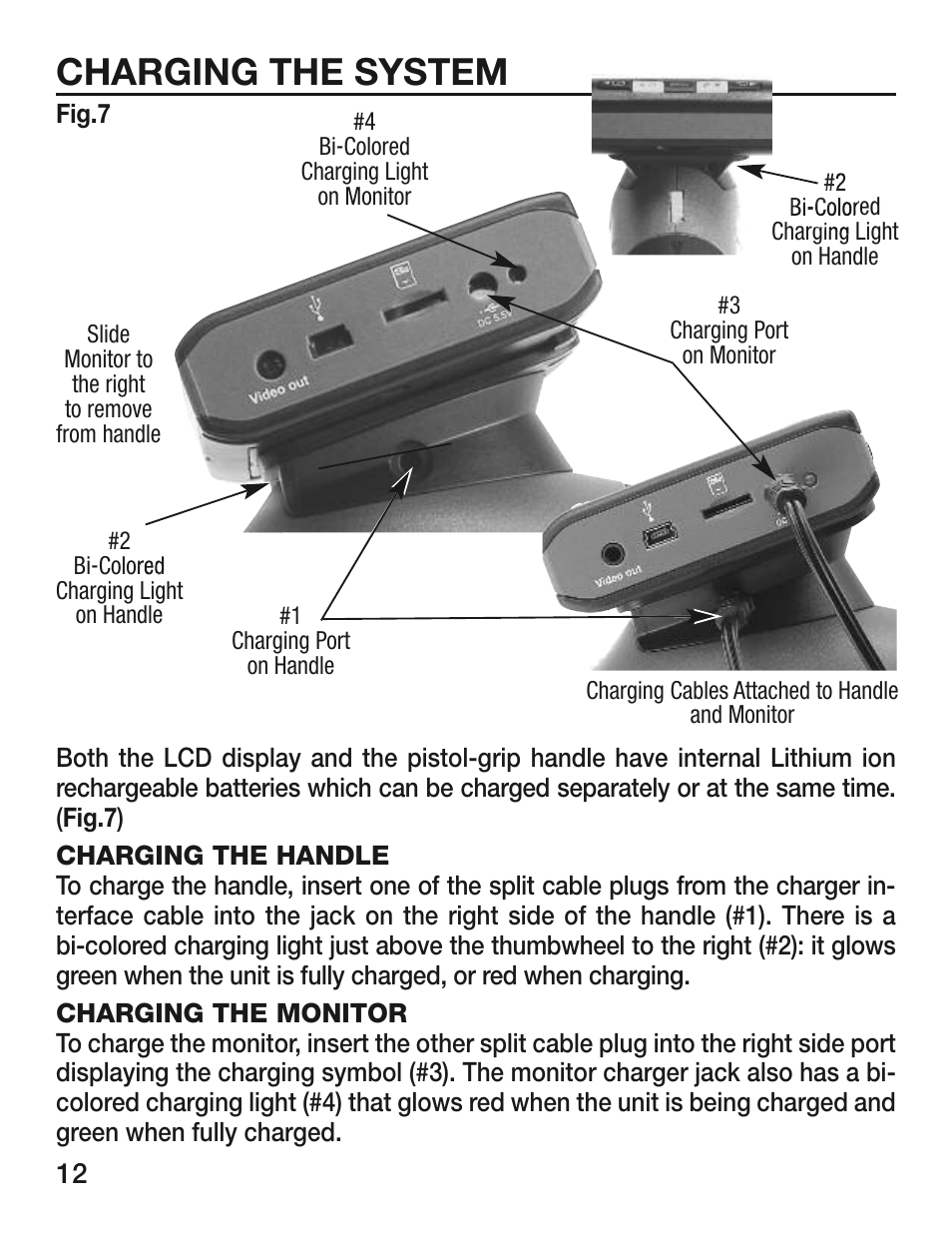 Charging the system | General Tools and Instruments DCS400/DCS400-05/DCS400-09 v.1 User Manual | Page 12 / 24