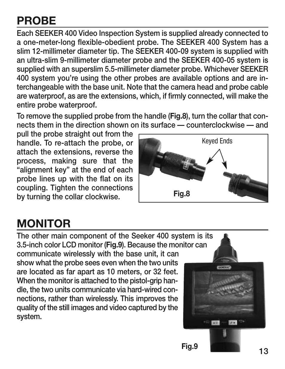 Probe, Monitor | General Tools and Instruments DCS400/DCS400-05/DCS400-09 v.1 User Manual | Page 13 / 24