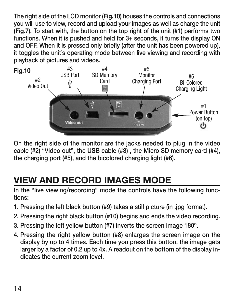 View and record images mode | General Tools and Instruments DCS400/DCS400-05/DCS400-09 v.1 User Manual | Page 14 / 24