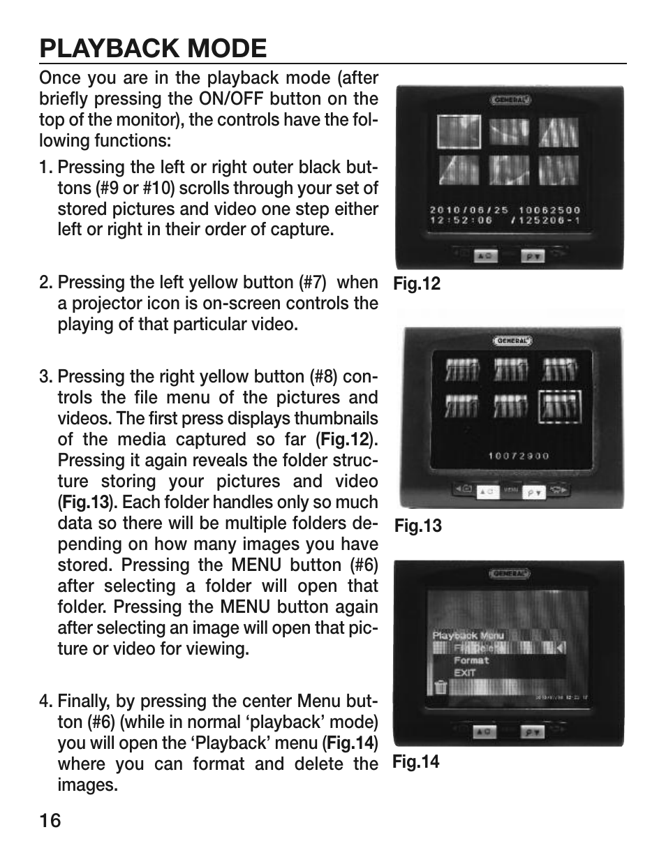 Playback mode | General Tools and Instruments DCS400/DCS400-05/DCS400-09 v.1 User Manual | Page 16 / 24