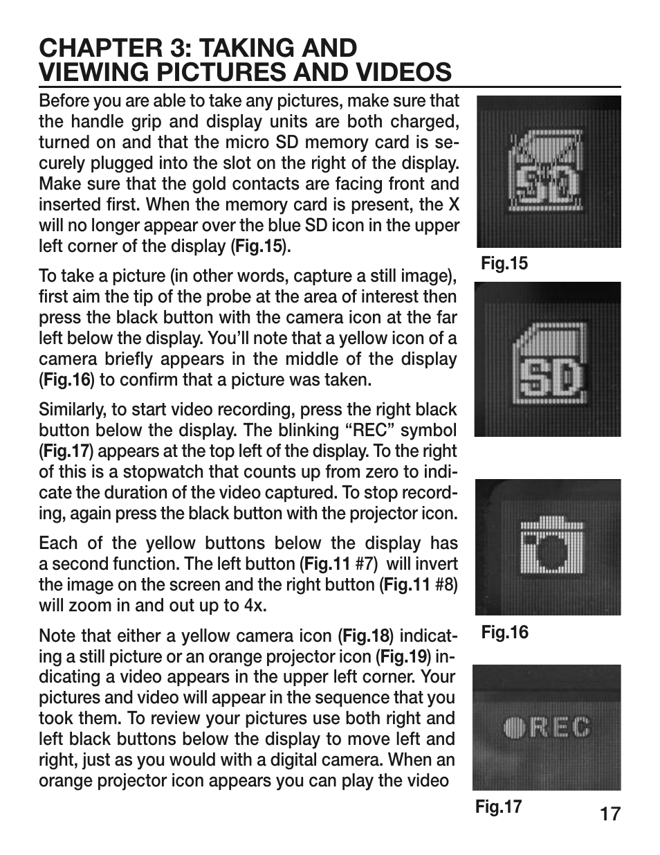 Chapter 3: taking and viewing pictures and videos | General Tools and Instruments DCS400/DCS400-05/DCS400-09 v.1 User Manual | Page 17 / 24