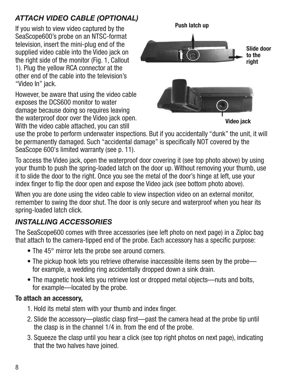 General Tools and Instruments DCS600 User Manual | Page 8 / 12