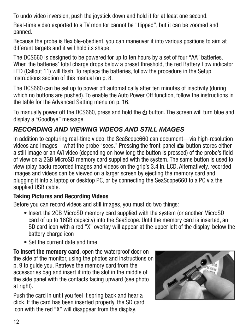General Tools and Instruments DCS660 User Manual | Page 12 / 20