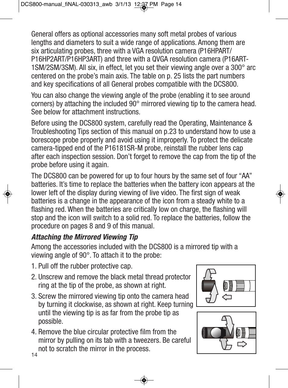 General Tools and Instruments DCS800 User Manual | Page 14 / 28