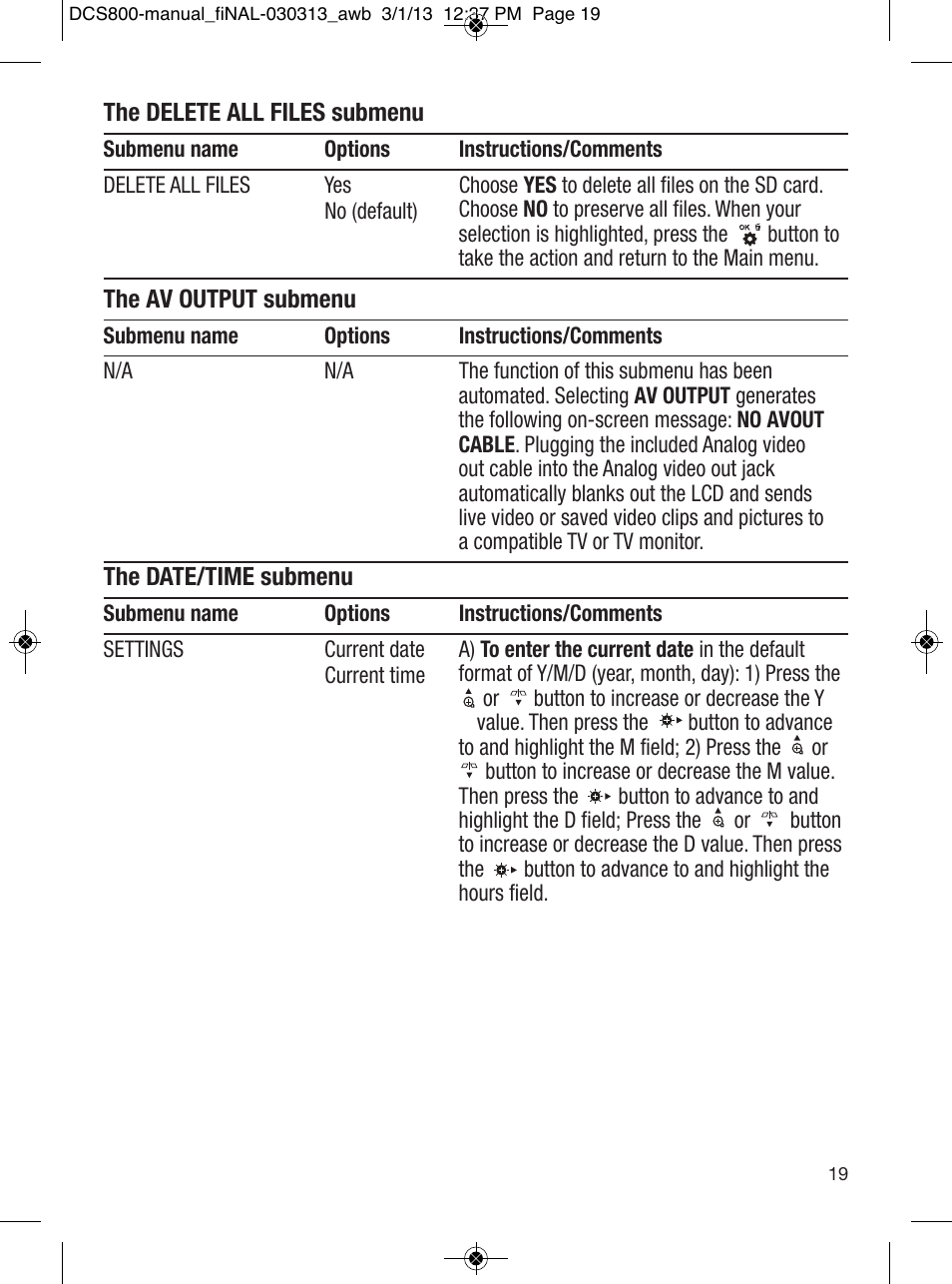 General Tools and Instruments DCS800 User Manual | Page 19 / 28