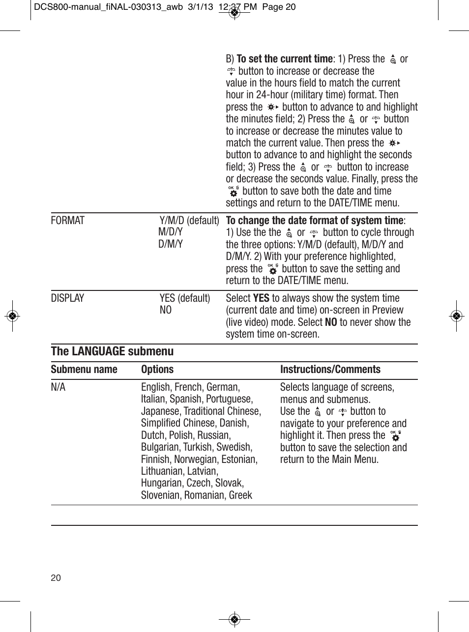 General Tools and Instruments DCS800 User Manual | Page 20 / 28