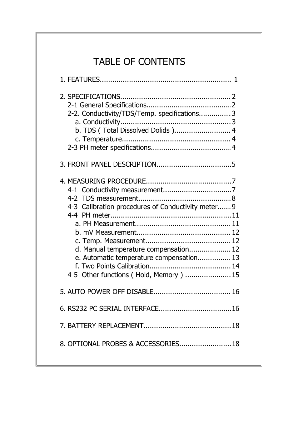 General Tools and Instruments DCT2001 User Manual | Page 2 / 21
