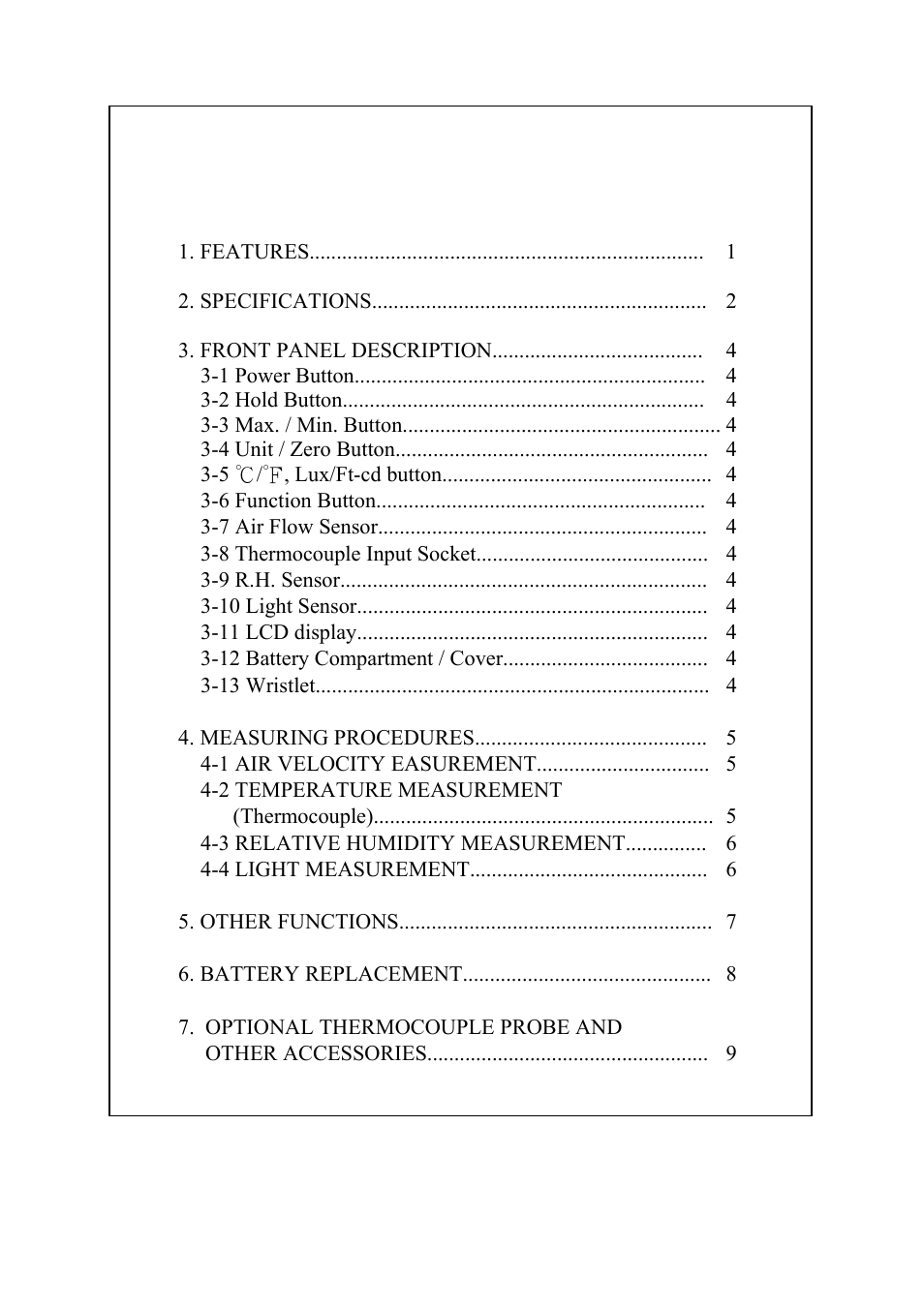 General Tools and Instruments DLAF8000 User Manual | Page 2 / 11
