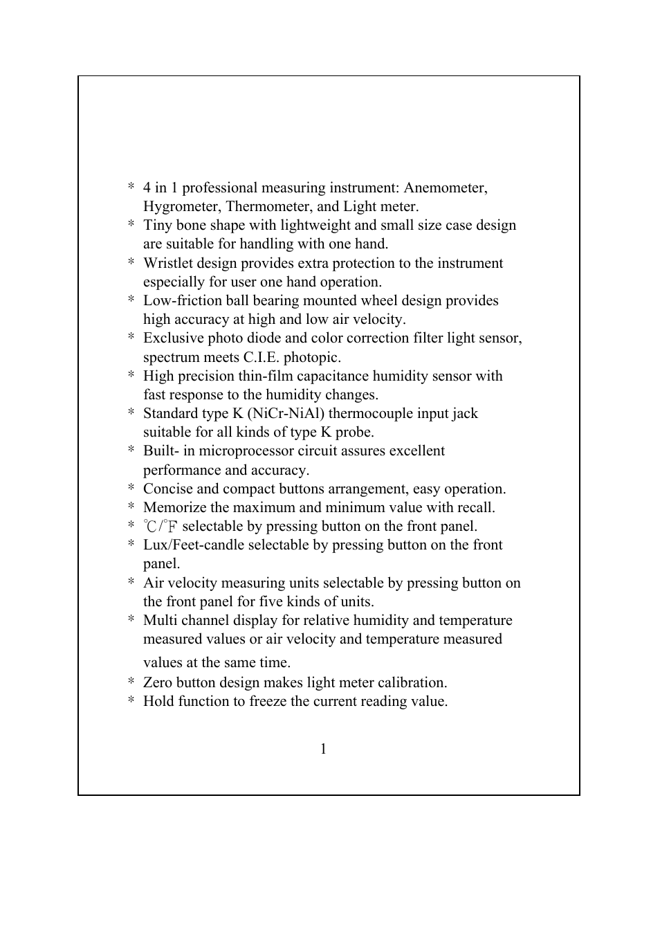 Features | General Tools and Instruments DLAF8000 User Manual | Page 3 / 11
