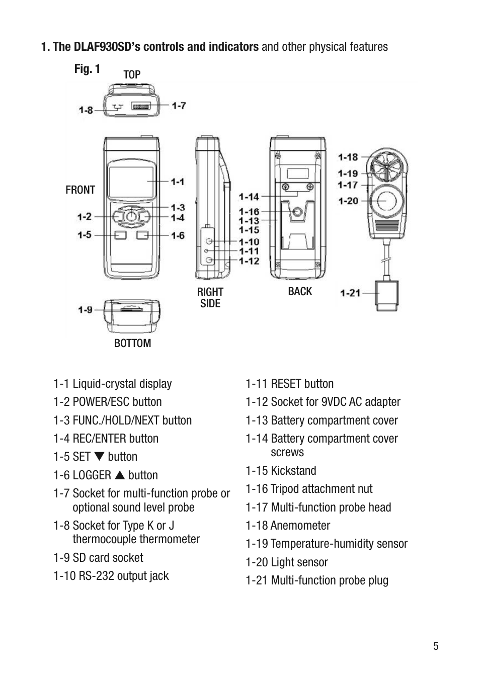 General Tools and Instruments DLAF930SD User Manual | Page 5 / 16