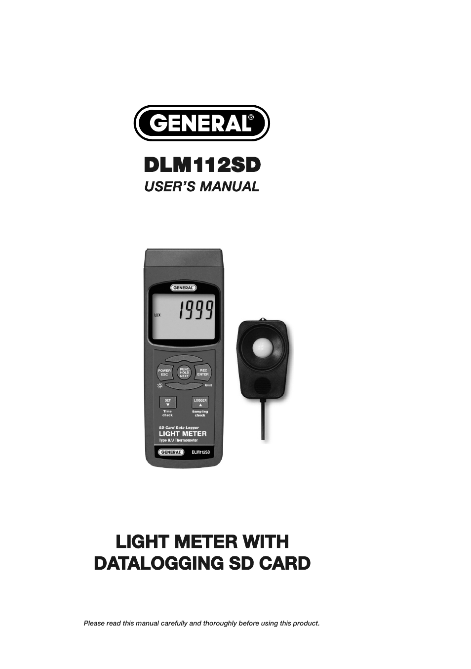 General Tools and Instruments DLM112SD User Manual | 16 pages