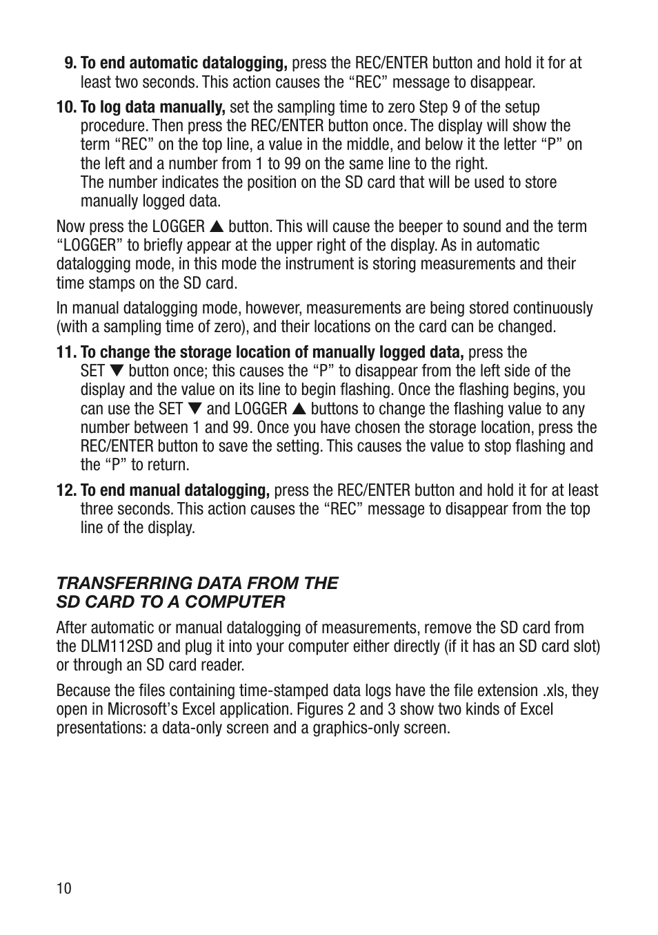 General Tools and Instruments DLM112SD User Manual | Page 10 / 16