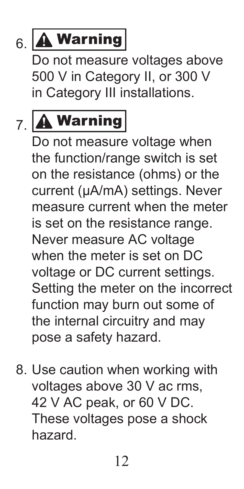 General Tools and Instruments DMM333 User Manual | Page 12 / 28
